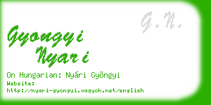 gyongyi nyari business card