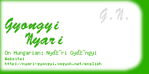 gyongyi nyari business card